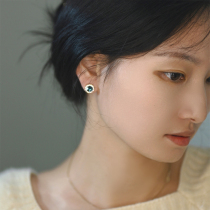 Temperament Blue Drilling Delicate Earrings Without Pain Anti-Allergy Ear Clip Fashion Advanced Sensation Earrings Without Earhole Womens Mosquito Coil Dish