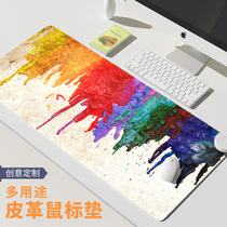 Mouse pad oversized thickened office cute girl ins Wind Creative mouse pad leather wrist support animation home table learning book desktop pad large office senior sense rough hard pad