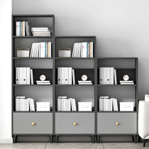 Dust-proof bookcase modern minimalist floor-to-ceiling bookshelf living room free combination lattice cabinet home integrated multi-layer locker
