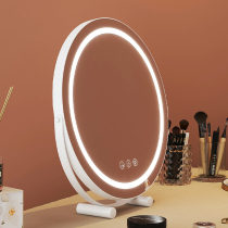 Smart Charging Mirror Makeup Mirror Desktop LED Lamp with Tonic Light Dresser dresser Desktop Beauty Ins Round Cosmetic Mirror