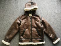 Japan Single US Air Force B- 3 fur jacket flying suit warm bomber leather winter mens coat
