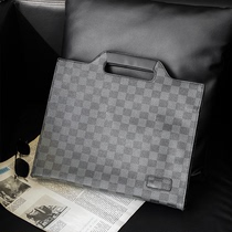 New Plaid Korean mens bag Hand bag business file bag envelope bag bag handbag mens fashion crossbody shoulder bag