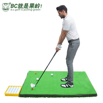 GOLF pad 1*1 2m long and short grass double-sided GOLF swing exercise pad to send ball box ball tee