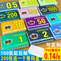 Chip card chess room special thickened mahjong hall chip coin anti-counterfeiting waterproof wear-resistant chip card customization