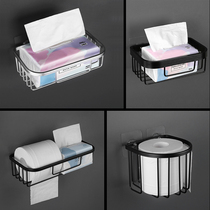 Punch-free toilet paper shelf Toilet tissue box Toilet paper household toilet paper roll pumping paper toilet wall-mounted