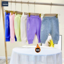 Baby Autumn Winter Plus Suede Casual Sports Pants Infant Warm Baby Pure Cotton Fashion Outside Wearing Big Fart PP Pants