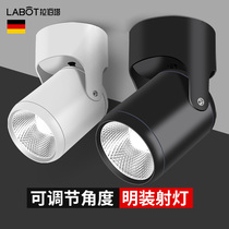 Surface mounted spotlights led ceiling lights Household adjustable angle shop commercial cob track lights Small ceiling surface mounted downlights