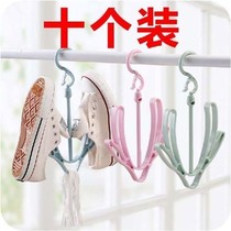 Douyin same Model (1-10 pieces) windproof multi-purpose sunning shoe rack balcony small clothes hanger shoe rack creative hanger