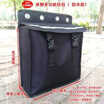 Black Canvas Multifunction Motorcycle Single Side Hanging Bag Electric Bike side Pack Bag Backseat Kit