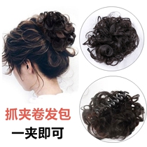 Middle-aged and elderly mother wig bag vertical grab clip type hair bag hair curly hair bag aunt square dance wig