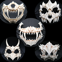 New Japanese writer Kangdo Two-dimensional dress-up half-face mask Dragon God Tiger Yasha resin performance mask