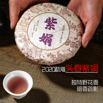 2020 Yunnan Menghai Zijuan Puer tea raw tea cake tea ecological fragrant rare Black Zijuan 200g