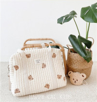 South Korea Dottodot Wind Moms Bag Hand Large Capacity Mother & Baby Bag Single Shoulder Sloped Satchel Fashion Embroidered Mother Bag