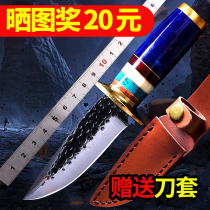 Thickened steel Mongolian meat knife pure handmade Tibetan hand meat knife eat mutton knife Western steak special knife