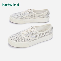 Hot air autumn 2021 new womens fashion plaid small fragrance lace-up casual canvas shoes H14W1367