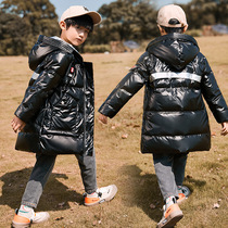 2021 new Korean version of the childrens down jacket boys foreign style in the long bright no-wash thickened cotton clothes in the big child 11