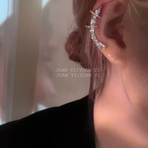 Japan-ROK fashion micro-inlaid zircon-earbone clip integrated delicately light and luxurious personality minimalist design sensuality ear clip