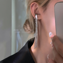 ins cold wind ~ long tassel temperament ear clip personality simple advanced sense face thin without ear hole ear clip tide