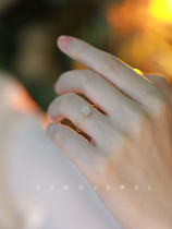 Hetian jade ring female 2021 explosive ins original design exquisite index finger Japanese and Korean white girlfriends adjustable