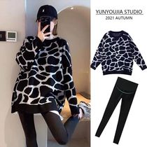 Pregnant women autumn fashion 2021 Spring and Autumn New Net red set pregnant long autumn winter bottoming sweater tide