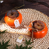 Ceramic Persimmon sugar box early birth noble son hand gift box wedding candy box wedding joy box Persimmon Persimmon Ruyi sugar bag