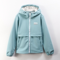 361 Knitted velvet womens clothing 2021 Autumn New 361 Degree fashion cardigan hooded sports coat women