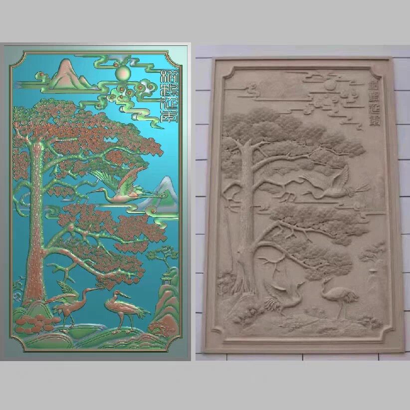 中国　清代　徽州木彫　「松鶴延年」　額装　史樹青題　収蔵証明書付　CR7803B O1CN01B5HTlr1ybTxVIDtCD_!!