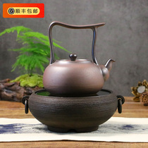Ask Gu Zhai old rock mud mini electric pottery stove household silent small tea stove tea cooker iron pot silver pot boiling tea stove boiling water