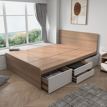 Customized small apartment single bed simple 1 2 meter tatami bedroom storage bed modern apartment drawer bed