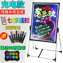 LED electronic fluorescent board luminous blackboard colorful display advertising board handwriting stall flash screen charging writing board