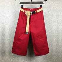 Loose and thin seven-point wide-leg pants womens summer thin high-waist wild new casual straight jeans small tide