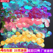 12mm symphony shell handmade diy mobile phone shell flash film Christmas gold film Epoxy sequins Slime production materials