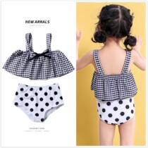 Girl swimsuit Net red 2021 new baby girl swimsuit Princess ins children hot spring split swimsuit tide tide