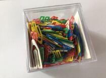 Relive square box plastic paper clip R2103 Return clip