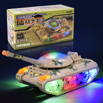 Flash electric tank toy Childrens tank car universal electric toy car Childrens electric luminous toy