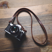 (FT-9) camera shoulder strap strap Fuji X-S10 leather Sony A7 cowhide literary retro micro-single Leica