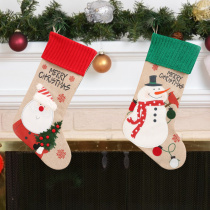 Christmas Socks Gift Bags Santa Snowman Candy Bag Nursery Christmas Tree Pendant Gift Bags