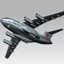 Transport 20 Kunpeng transport transporter Advanced simulation aircraft Number of models Three-dimensional Solid File Multiple Formats Convertible