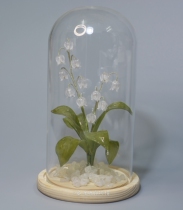 (Sister Rong) - 2020 new production-Large Lily of the Valley flower decoration heat shrinkable eternal flower glass decoration