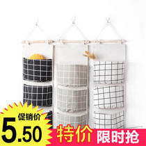 Fabric dormitory bedside wall hanging debris finishing storage bag Household door hanging hanging pocket storage bag hanging bag