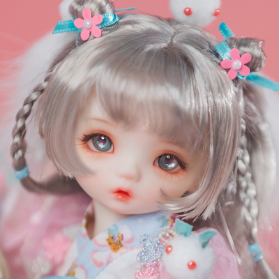 taobao agent Ringdoll's humanoid sugar cake rabbit ears cute bjd doll SD female 6 points official original genuine