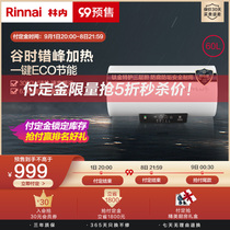 Rinnai Linnei Electric Water Heater 60 Liter Household Bath Quick Thermal Storage Water Storage Type Energy Efficiency E04PC