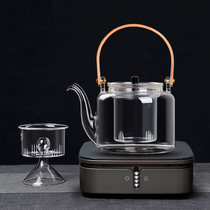 De Mingtang Cats eye electric pottery stove Tea stove Household mini small tea maker Steam glass pot Tea boiling water set