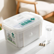 Japan imported medicine storage box household medicine box travel outdoor portable first aid kit double medicine box