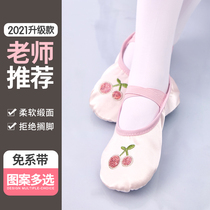 Dance shoes Womens soft bottom Summer Childrens Ballet Shoes girls dance practice shoes children satin Chinese dance cat claw shoes