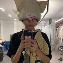 loverboy knitted hat 2020 new wool hat beautiful slave wool handmade cat ear hat with small face