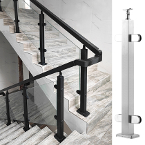 Stainless steel railing stair handrail glass guardrail glass railing balcony stainless steel column balcony glass fence