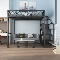  Nordic new small apartment household bunk bed Simple modern double bed Attic space-saving elevated bed Childrens bed