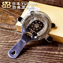 Bar bartender Japan imported YUKIWA four-corner ice filter Golden Filter filter filter net leak net for bartering