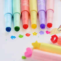 Class 2 3 Korean stationery cute seal highlighter jelly creative candy color marker pen color pen multi-color